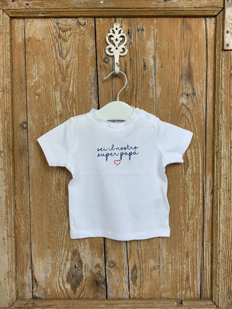 T-shirt Neonato - Sei il nostro super Papà