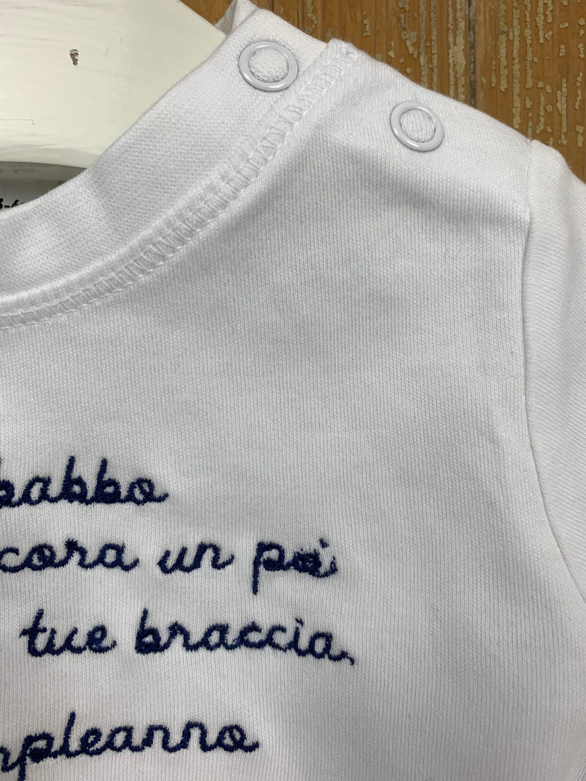 T-shirt Neonato 3-6 mesi - Caro Babbo!+ 40 Blu e azzurro