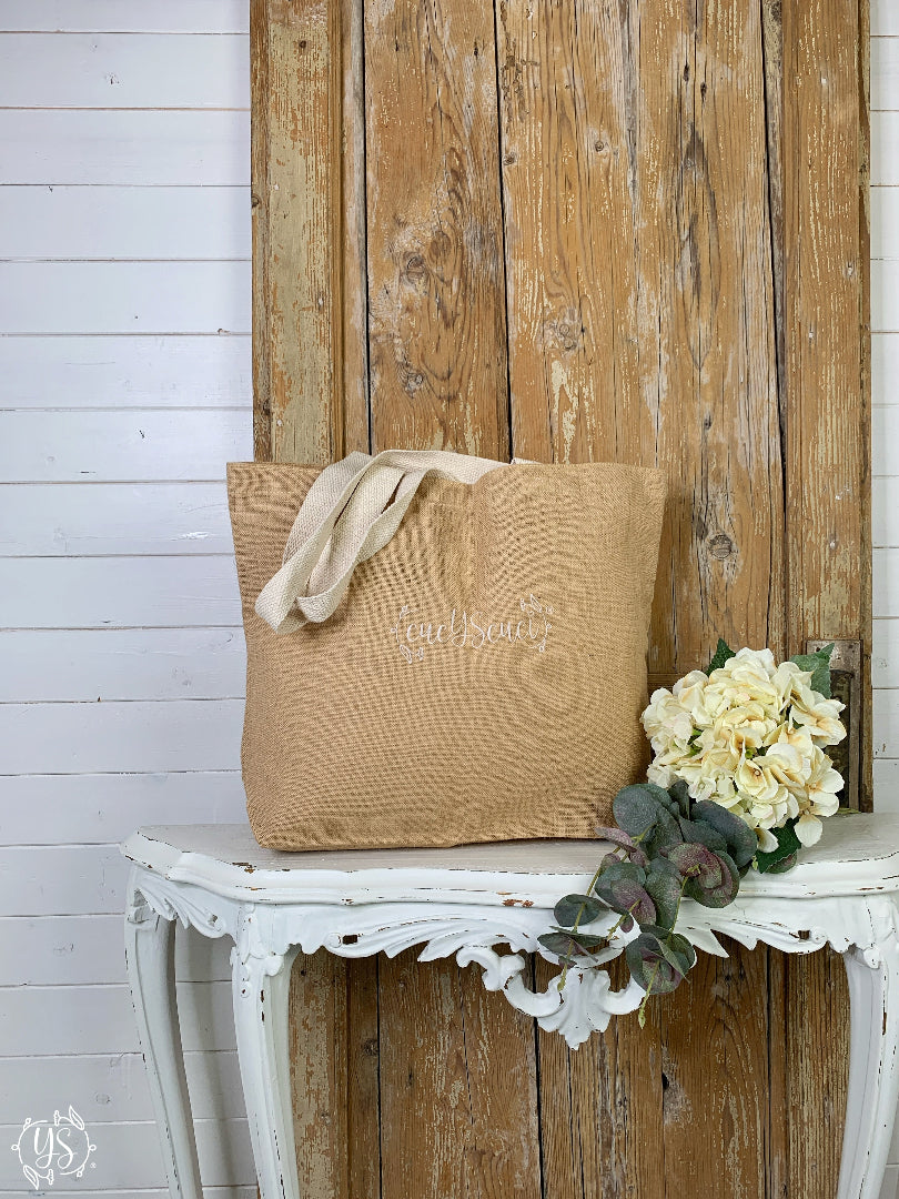 borsa in juta mare viaggio spiaggia lavoro ricamo personalizzabile