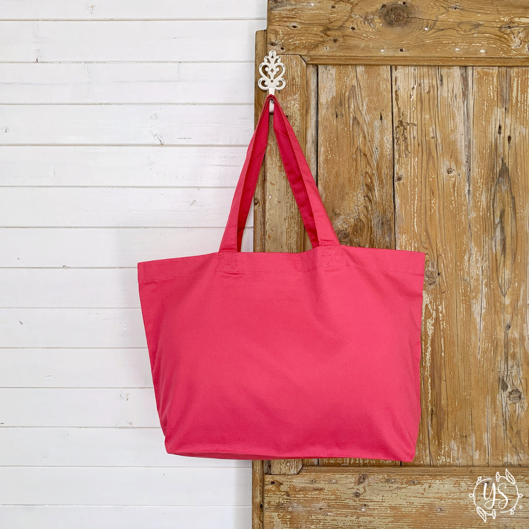 Borsa per mare viaggio shopper ricamata 
