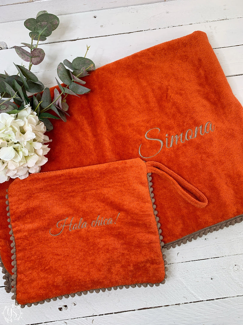 Set mare personalizzazione idea regalo ricamo