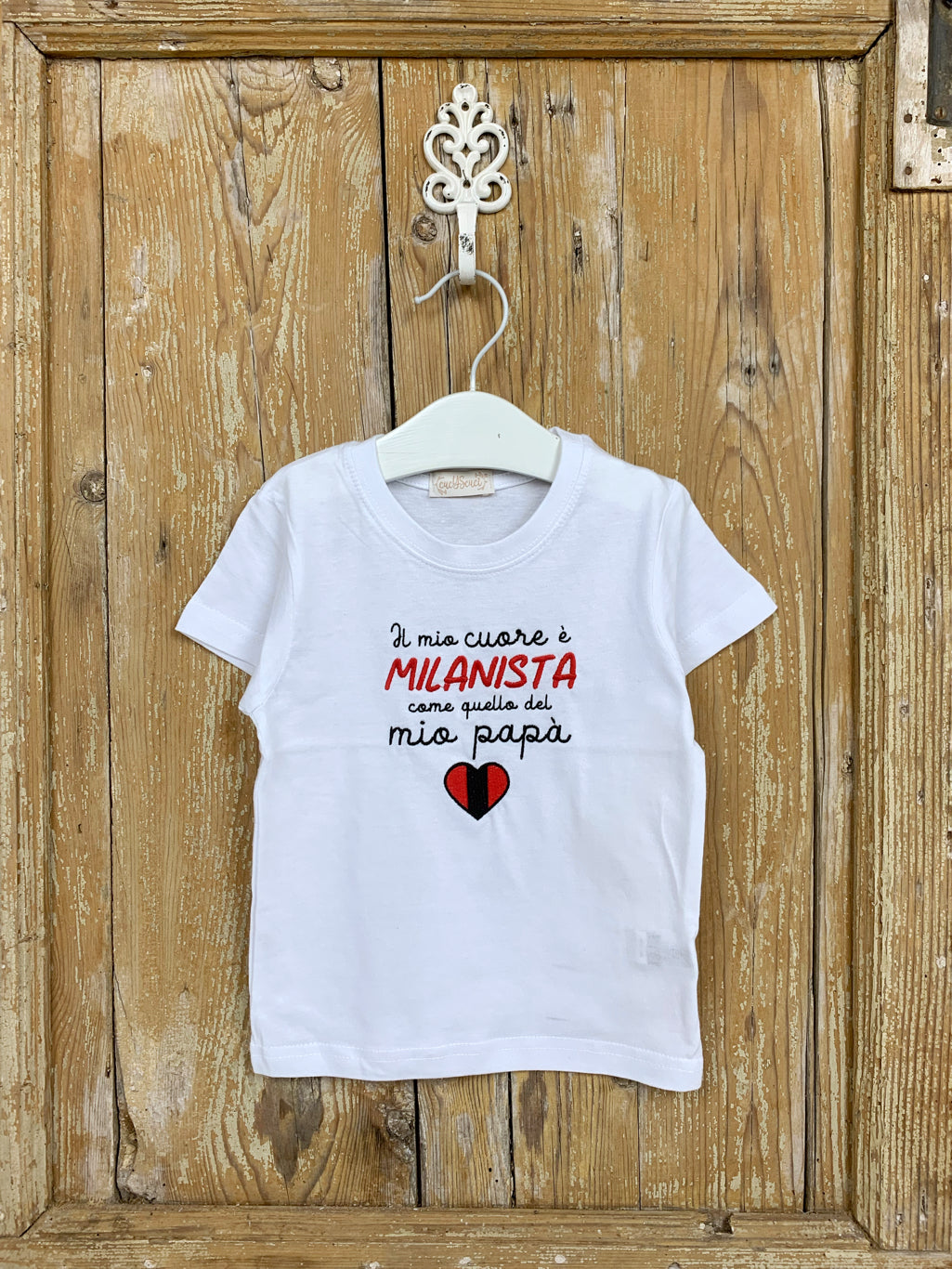 T-shirt Bimbo/a - Cuore milanista