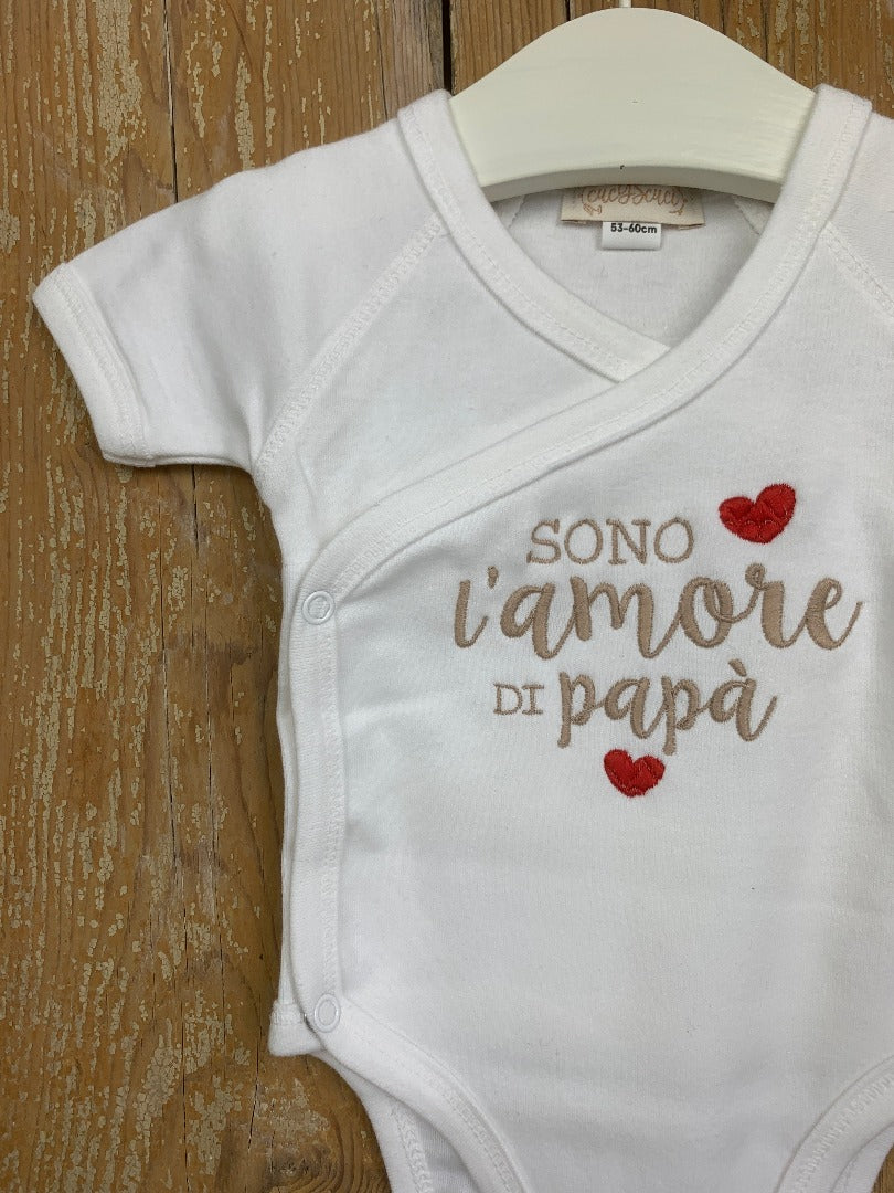 Body - Manica corta aperto - Sono l&#39;amore di papà