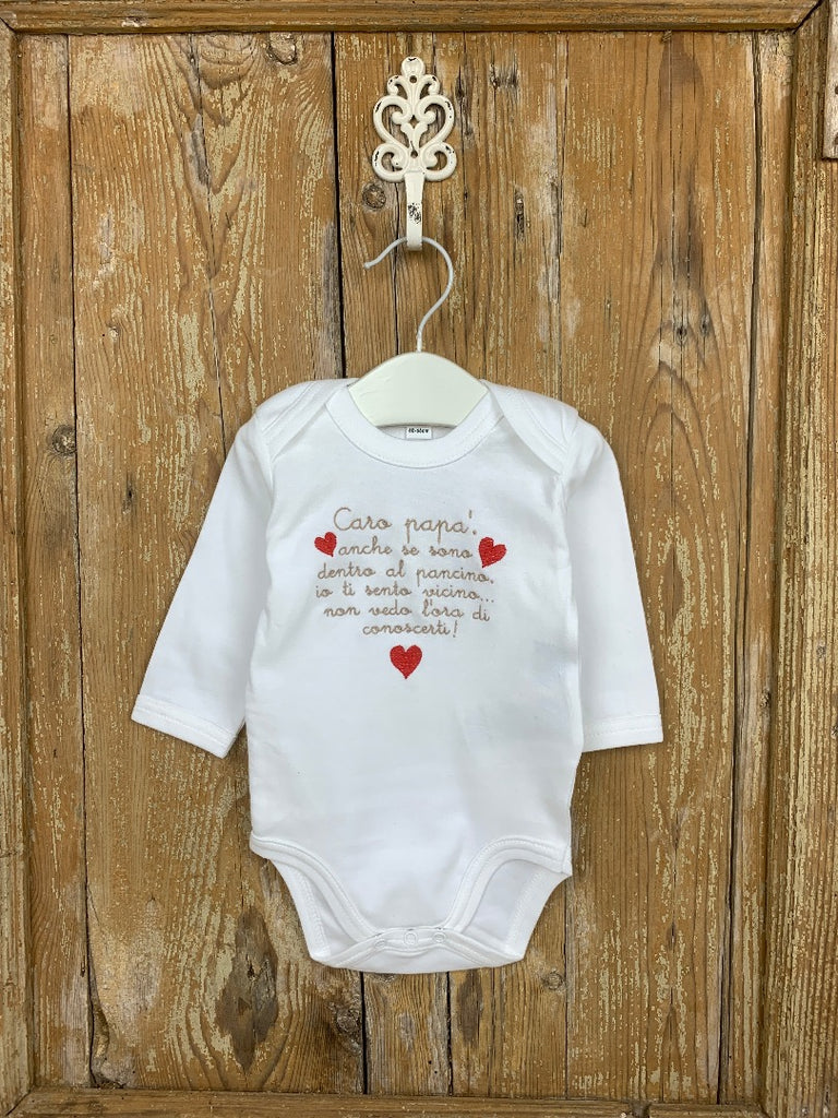 Body Neonato "Ciao Papà" - 100% Cotone OEKO-TEX | Regalo Per Futuro Papà - Foto 10