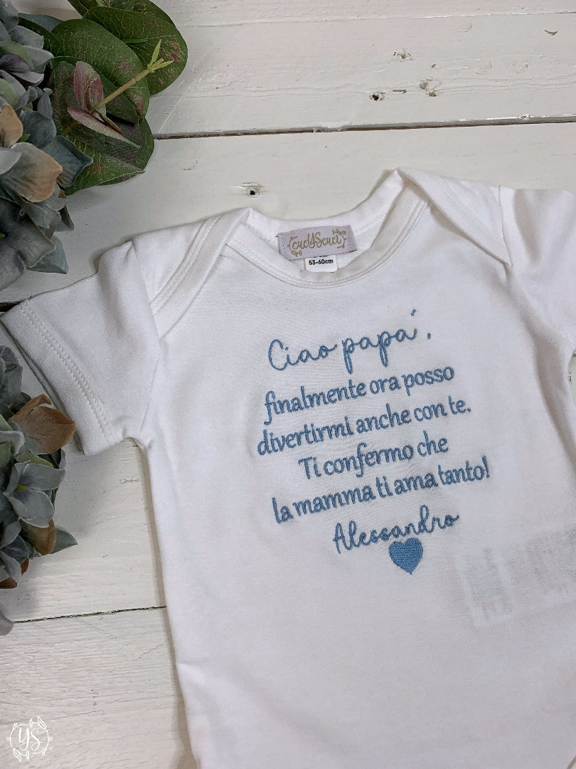 Body - Manica corta chiuso - Ciao papà, finalmente posso divertirmi anche con te....