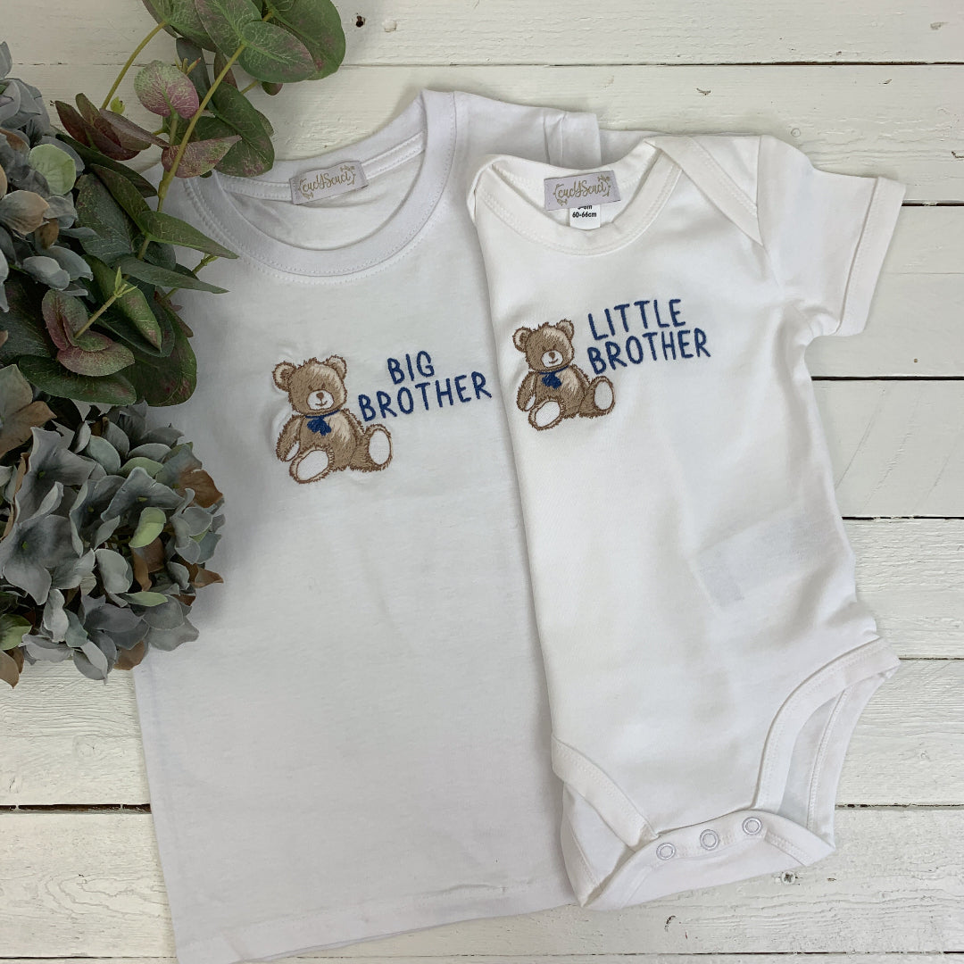 Little/big sister/brother con orsetto