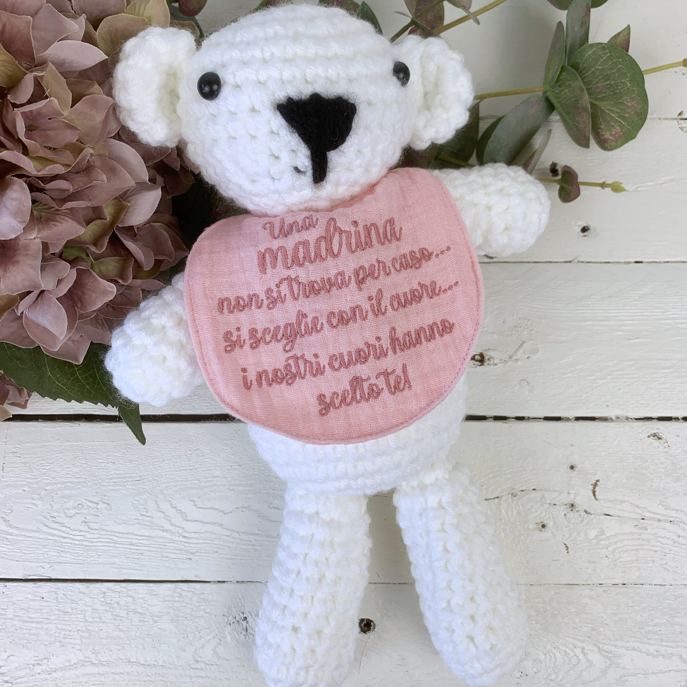 Orsetto con bavaglino - Una Madrina si sceglie con il cuore