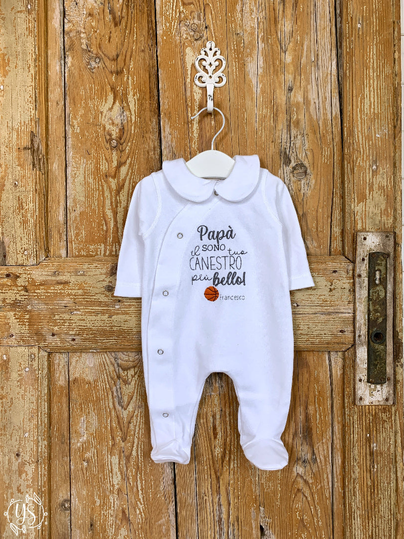 Tutina - Papà sono il tuo canestro più bello + disegno palla da basket