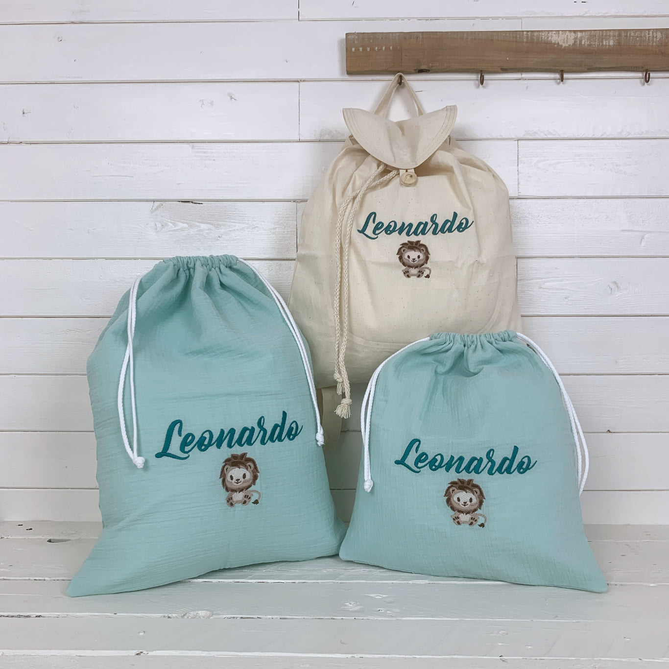 Sacca Zainetto Personalizzabile Set Asilo Nido Sacca Zaino Asilo