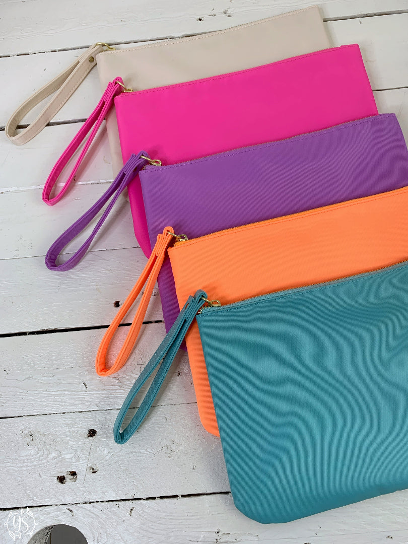 Pochette portatutto mare spiaggia idea regalo ricamate