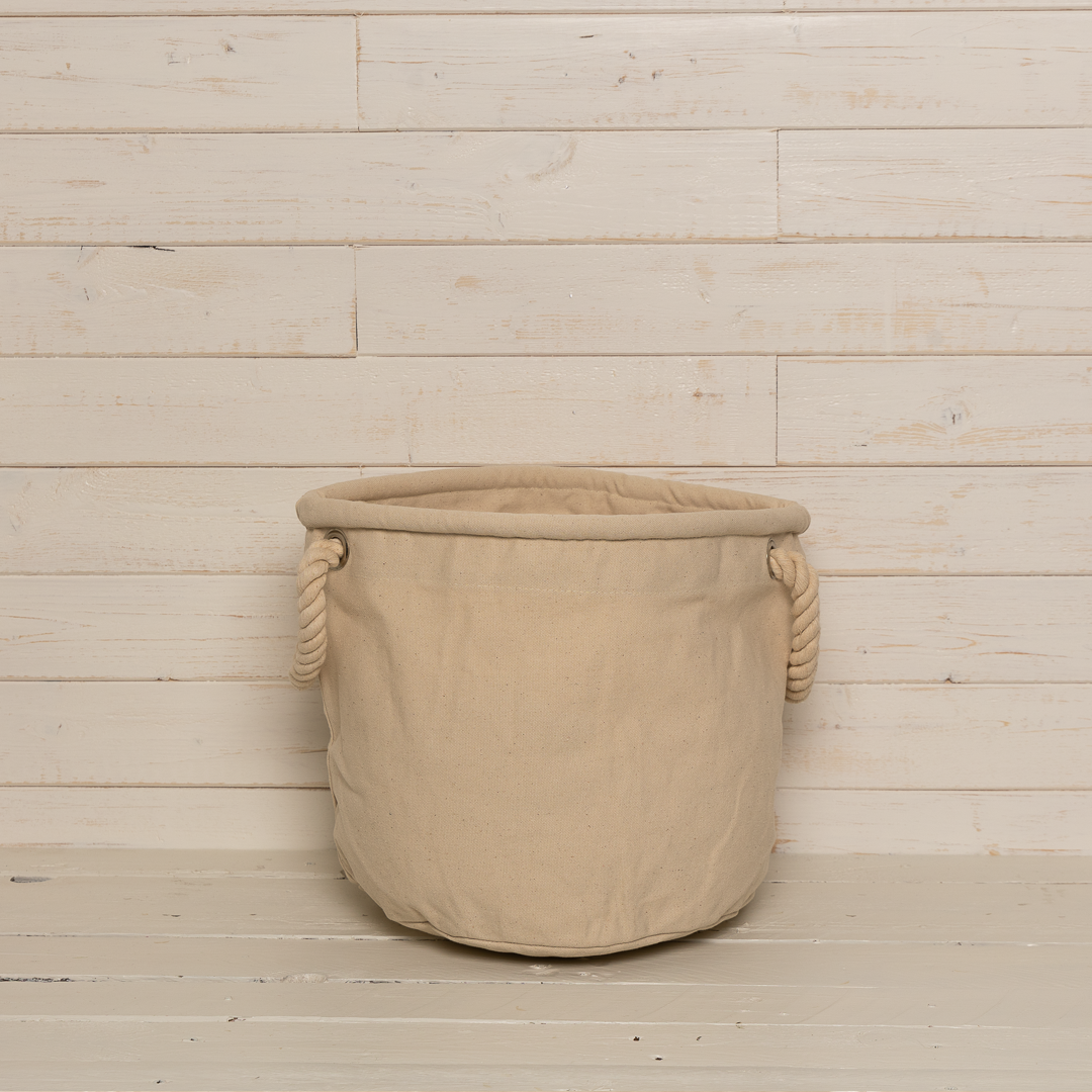 Portagiochi piccolo con manici in corda