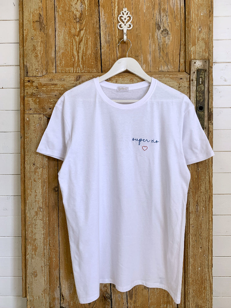 Tshirt uomo idea regalo festa degli zii ricamo personalizzato