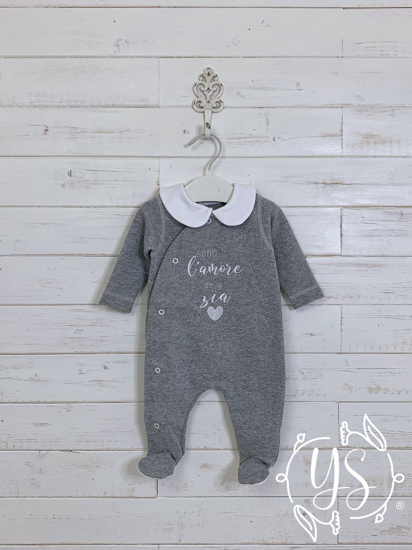 Tutina 100% made in italy ricamata idea regalo festa degli zii cucyscuci