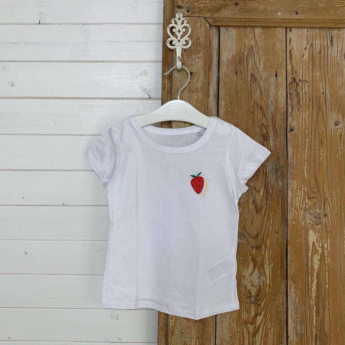 T-shirt Bimba S manica corta - Strawberry con fragolina