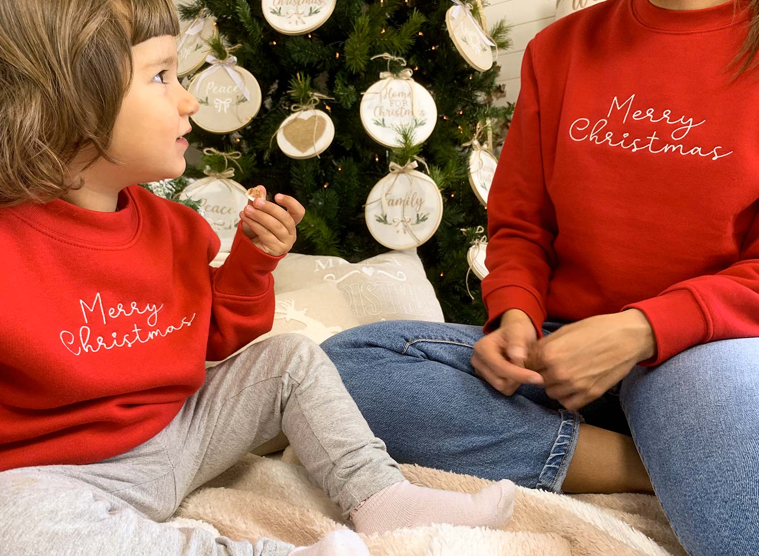 Felpe adulto e bimbi coordinato Merry Christmas