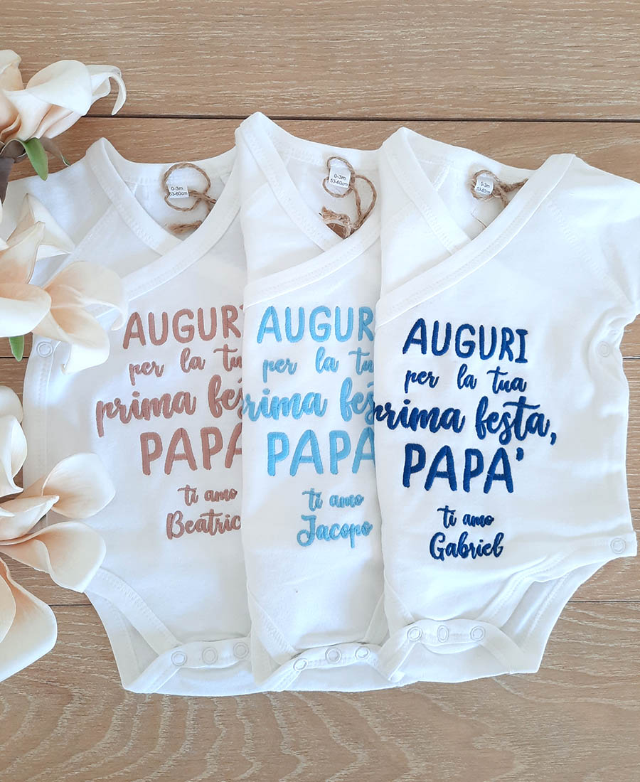 Body - Manica corta aperto - Auguri Prima Festa Papà. Ti amo