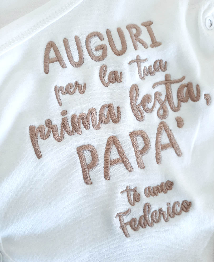Body - Manica corta aperto - Auguri Prima Festa Papà. Ti amo