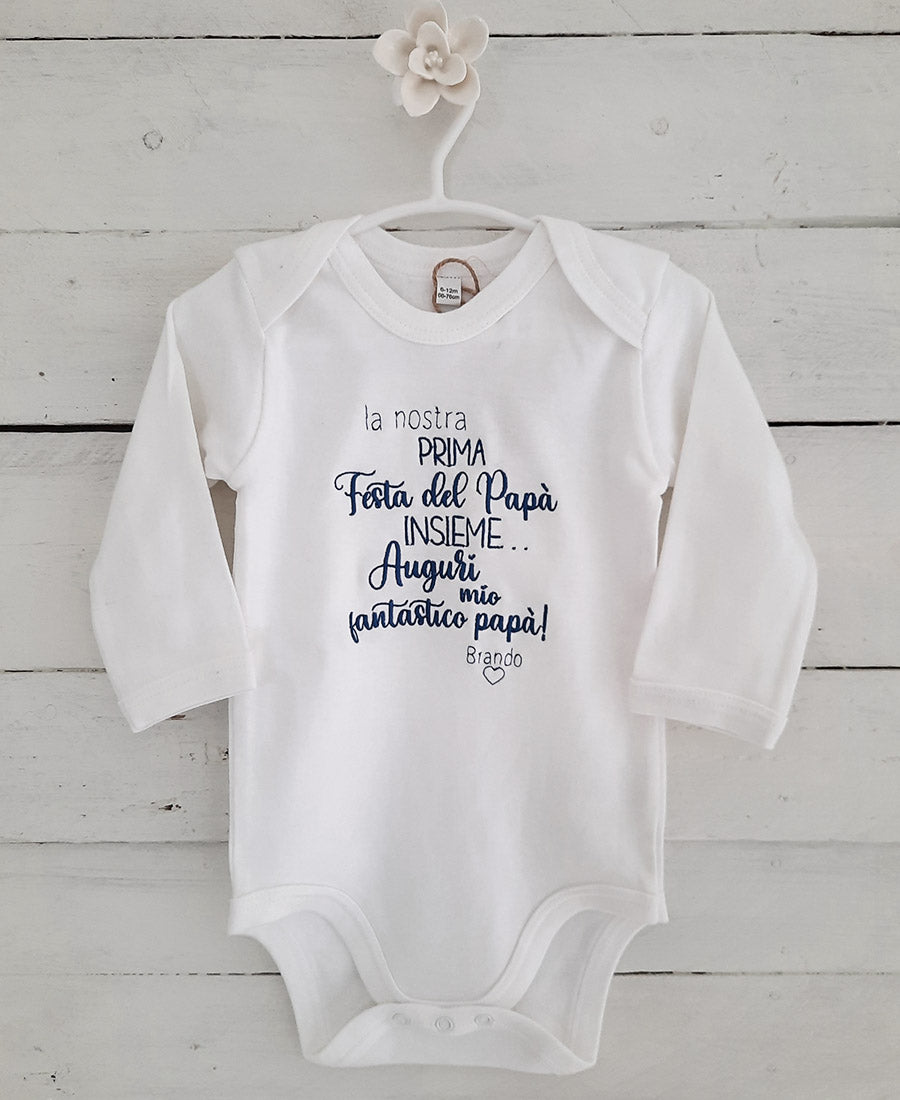 Body Neonato Buon Compleanno Papà - 100% Cotone Manica Corta - Foto 9