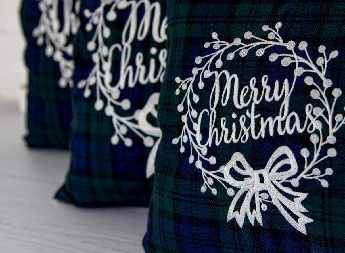 Federa - Tartan Blu e Verde - Merry Christmas